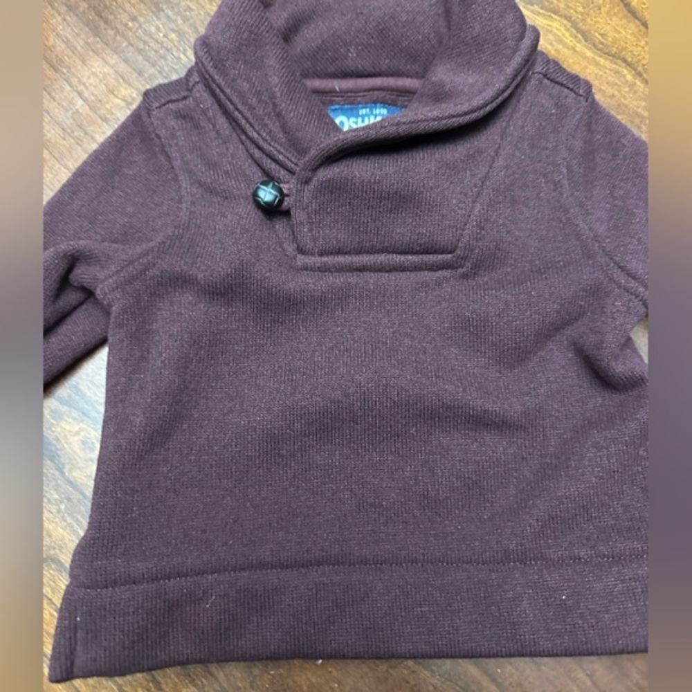 Burgandy pullover.  Oshkosh b'Gosh.  6-9 months